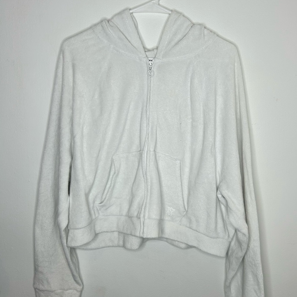 White Victoria Secret Zip up